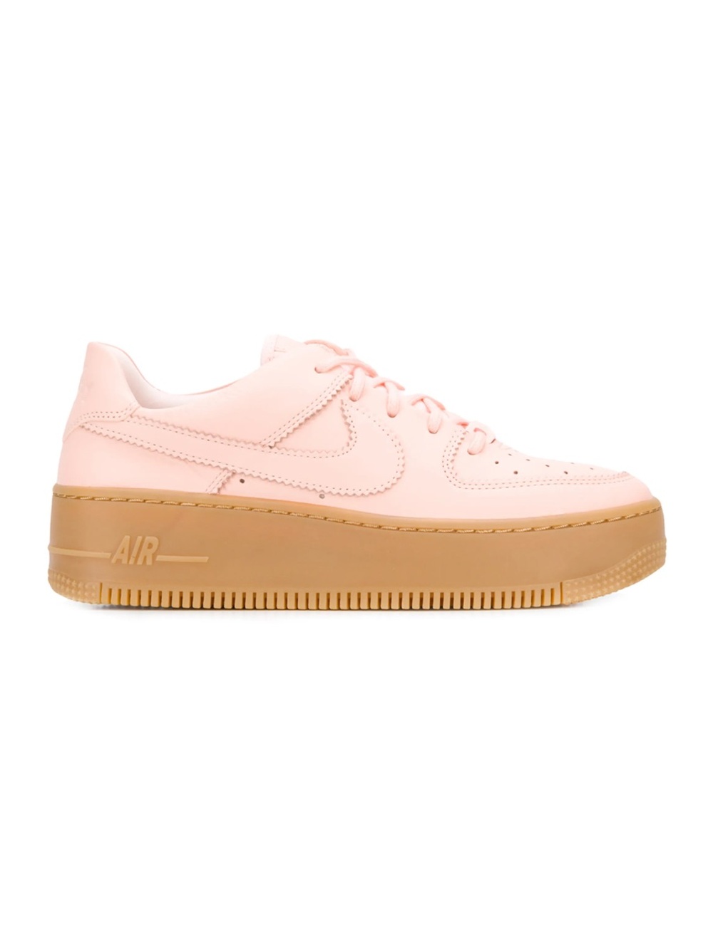 Nike Women’s Pink air force 1 with Gum Sole